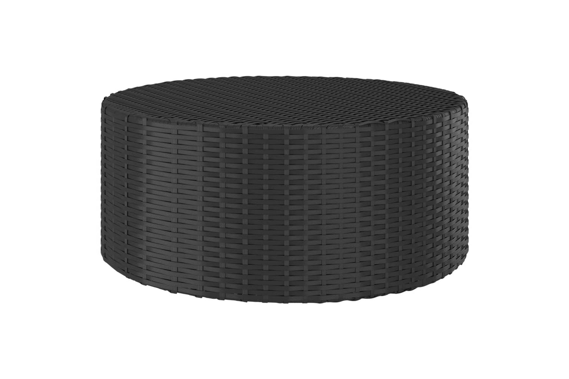 Tebord svart 68x68x30 cm polyrotting - Svart - Hagemøbler - Hagebord - Loungebord & Sofabord utendørs
