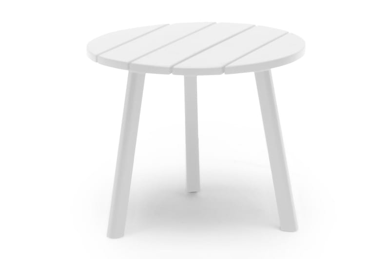 Tennesse Bord 50 cm Rundt Hvit - Hillerstorp - Hagemøbler - Hagebord - Loungebord & Sofabord utendørs