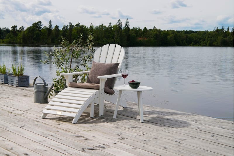 Tennesse Bord 50 cm Rundt Hvit - Hillerstorp - Hagemøbler - Hagebord - Loungebord & Sofabord utendørs