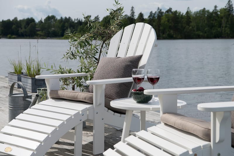 Tennesse Bord 50 cm Rundt Hvit - Hillerstorp - Hagemøbler - Hagebord - Loungebord & Sofabord utendørs