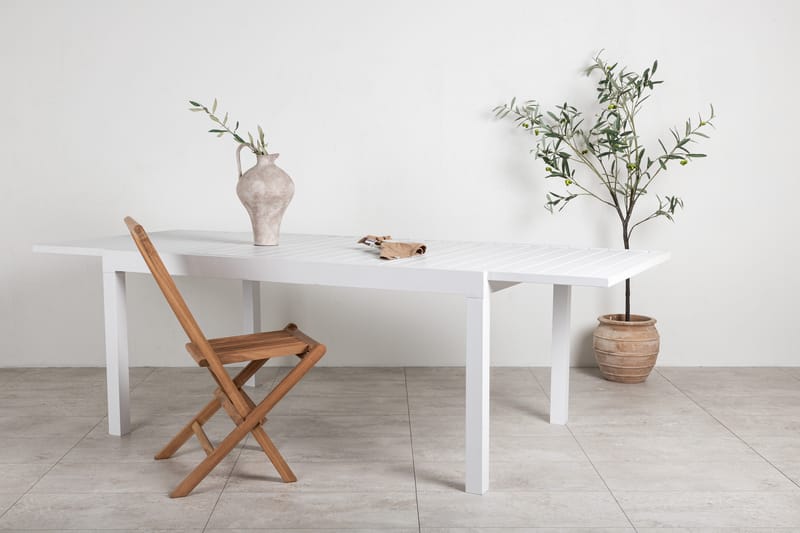 Marbella Forlengningsbart Spisebord 160-240 cm Hvit - Venture Home - Spisebord ute