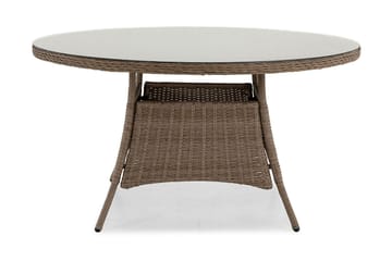 Marcus Spisebord 140 cm Rundt - Natur - Hagemøbler - Hagebord - Spisebord ute
