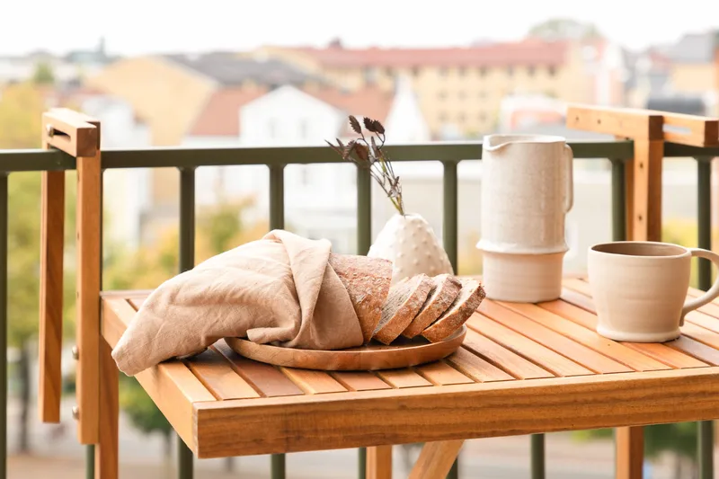 Marion Balkongbord 60x45 cm - Tre/Natur - Hagemøbler - Hagebord - Spisebord ute