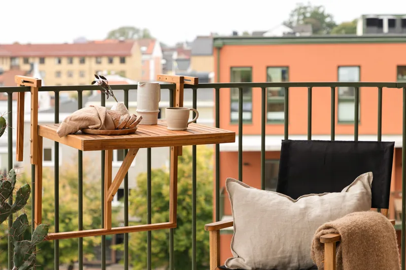 Marion Balkongbord 60x45 cm - Tre/Natur - Hagemøbler - Hagebord - Spisebord ute