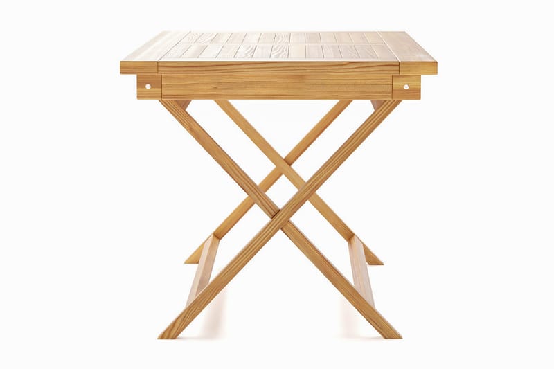 Menorca lite rektangulært spisebord i tre utendørs 80x120 cm - Tre/natur - Hagemøbler - Hagebord - Spisebord ute