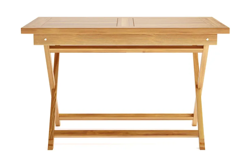 Menorca Lite Rektangulært Spisebord i tre Utendørs 80x120 cm - Tre/Natur - Hagemøbler - Hagebord - Spisebord ute