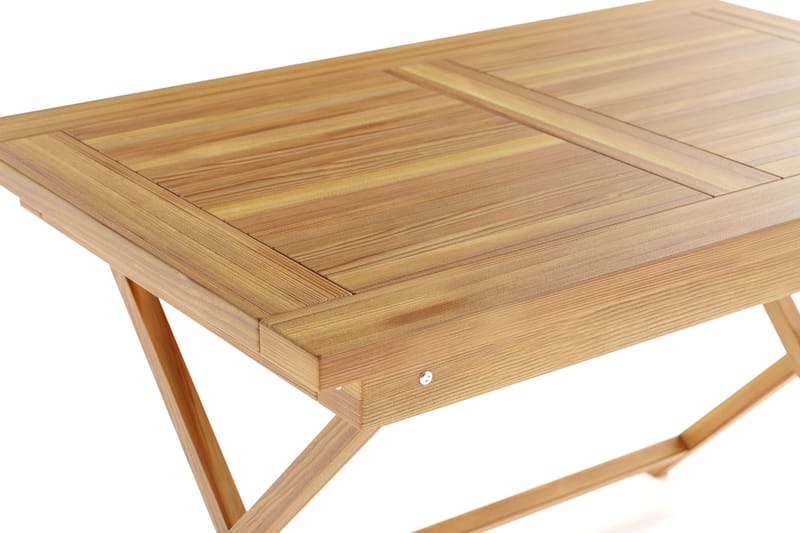 Menorca lite rektangulært spisebord i tre utendørs 80x120 cm - Tre/natur - Hagemøbler - Hagebord - Spisebord ute