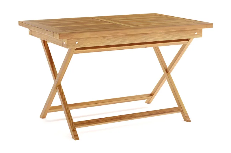 Menorca Lite Rektangulært Spisebord i tre Utendørs 80x120 cm, Tre/Natur
