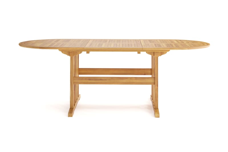 Menorca Ovalt Forlengbart Spisebord i tre Utendørs 90x150 cm - Teak / Natur - Hagemøbler - Hagebord - Spisebord ute