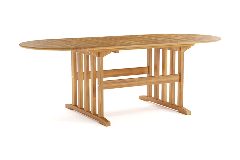 Menorca Ovalt Forlengbart Spisebord i tre Utendørs 90x150 cm - Teak / Natur - Hagemøbler - Hagebord - Spisebord ute