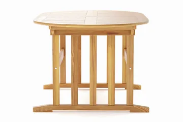 Menorca ovalt uttrekkbart spisebord i tre utendørs 90x150 cm - Teak / natur - Hagemøbler - Hagebord - Spisebord ute