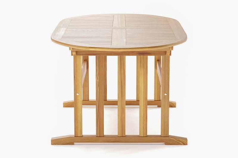 Menorca Stort Ovalt Forlengbart Spisebord i tre Utendørs 100x180 cm - Teak / Natur - Hagemøbler - Hagebord - Spisebord ute
