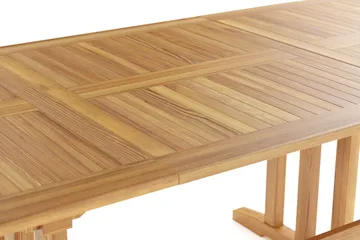 Menorca stort ovalt uttrekkbart spisebord i tre utendørs 100x180 cm - Teak / natur - Hagemøbler - Hagebord - Spisebord ute