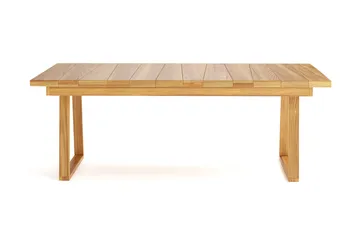 Menorca stort rektangulært spisebord i tre utendørs 100x180 cm - Teak / natur - Hagemøbler - Hagebord - Spisebord ute
