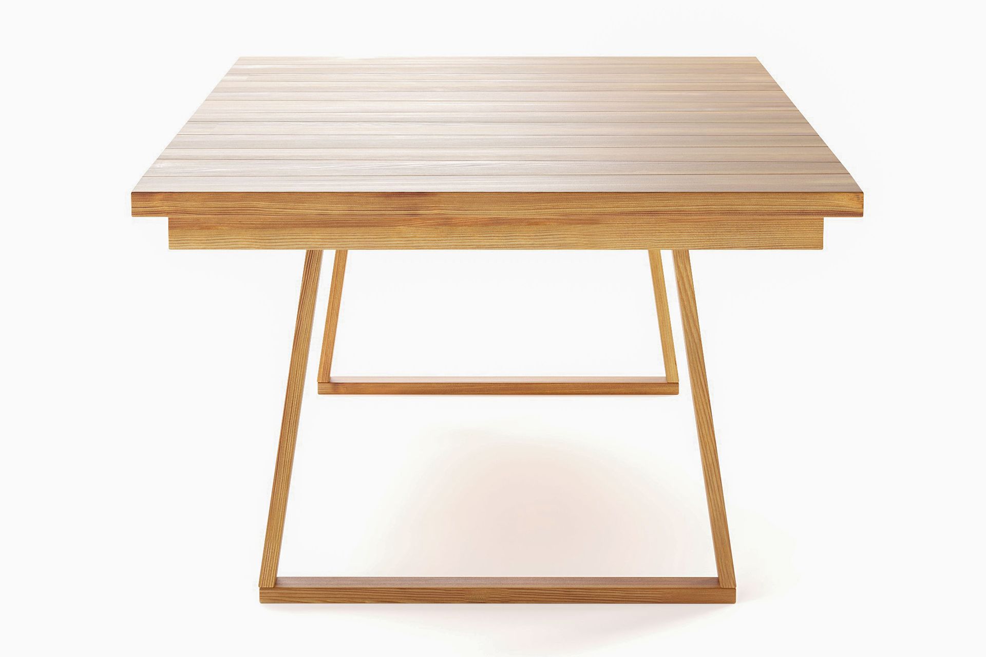 Menorca Stort Rektangulært Spisebord i tre Utendørs 100x180 cm - Teak / Natur - Hagemøbler - Hagebord - Spisebord ute
