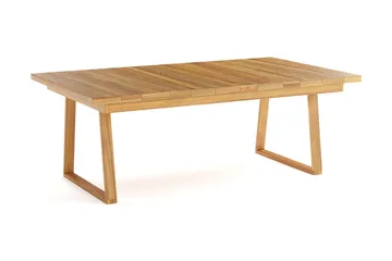 Menorca stort rektangulært spisebord i tre utendørs 100x180 cm - Teak / natur - Hagemøbler - Hagebord - Spisebord ute