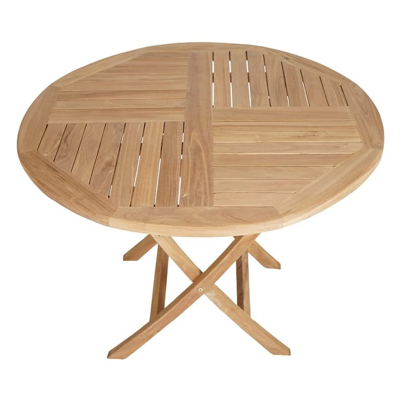 Milano Sammenleggbart bord Ø100 cm - Tre - Hagemøbler - Hagebord - Spisebord ute