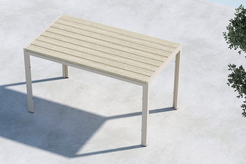 Mirko Spisebord Utendørs 80x140 cm - Beige - Hagemøbler - Hagebord - Spisebord ute