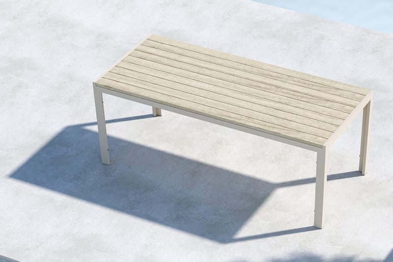 Mirko Spisebord Utendørs 90x205 cm - Beige - Hagemøbler - Hagebord - Spisebord ute