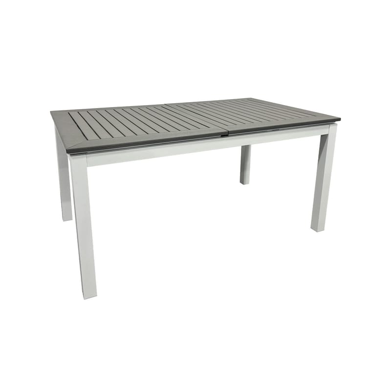 Monaco Uttrekkbart Bord Utendørs 150-250x90 cm - Hvit/Grå - Hagemøbler - Hagebord - Spisebord ute