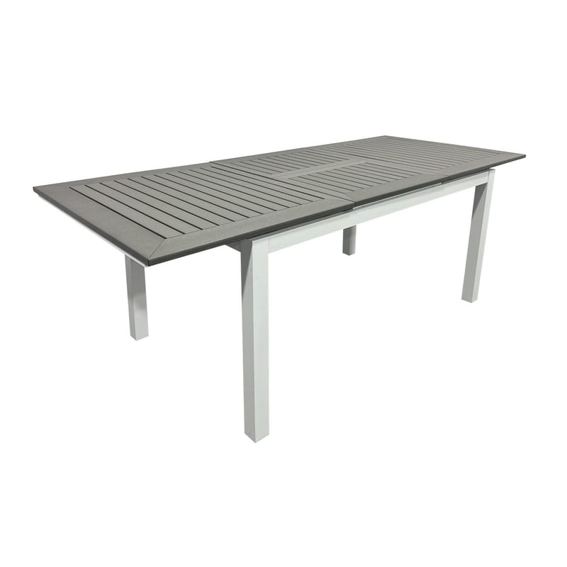 Monaco Uttrekkbart Bord Utendørs 150-250x90 cm - Hvit/Grå - Hagemøbler - Hagebord - Spisebord ute