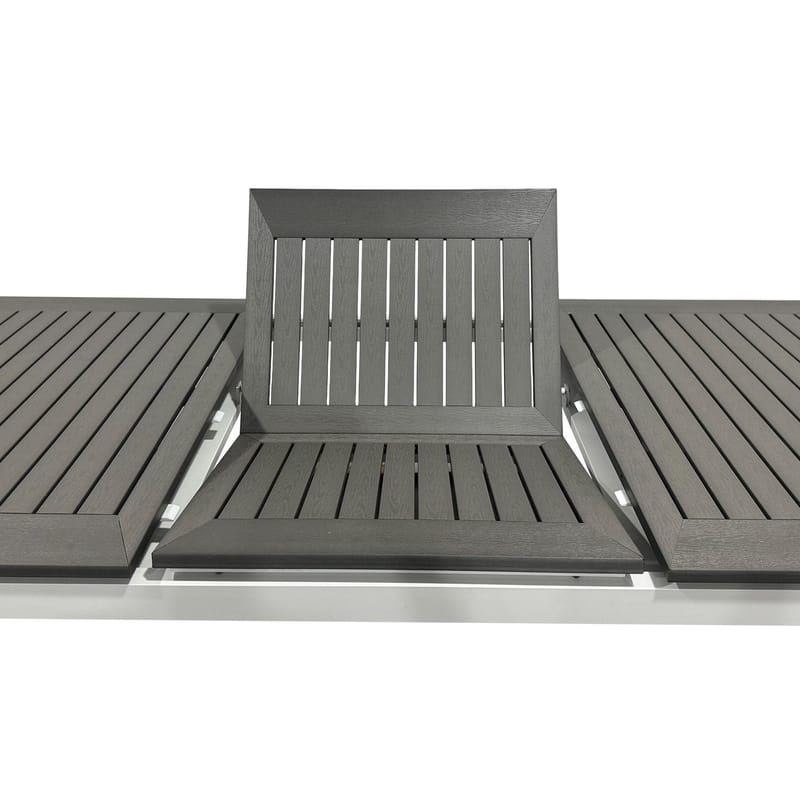 Monaco Uttrekkbart Bord Utendørs 150-250x90 cm - Hvit/Grå - Hagemøbler - Hagebord - Spisebord ute