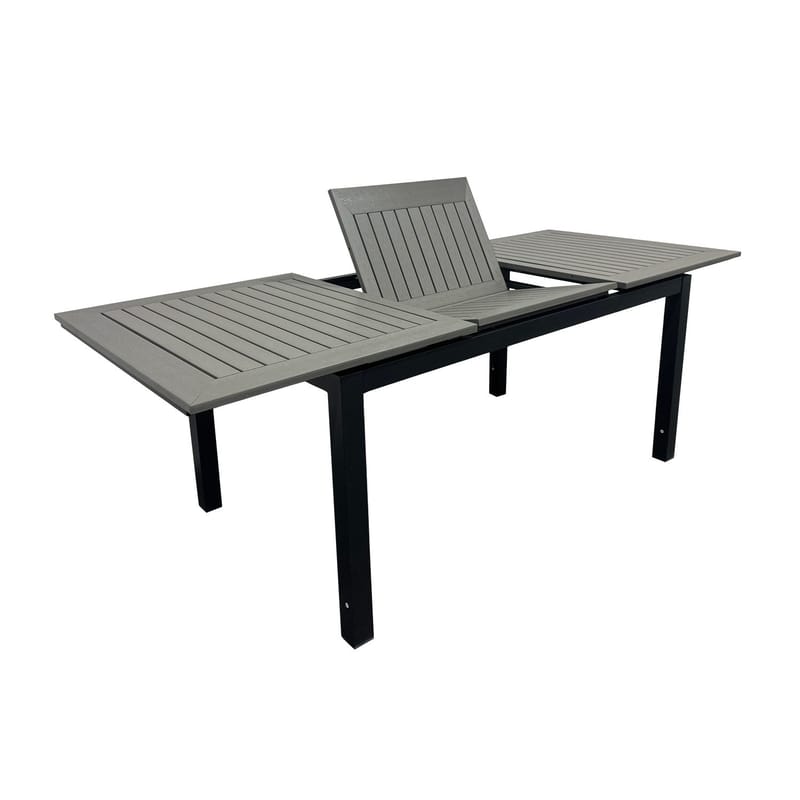 Monaco Uttrekkbart Bord Utendørs 150-250x90 cm - Svart/Grå - Hagemøbler - Hagebord - Spisebord ute