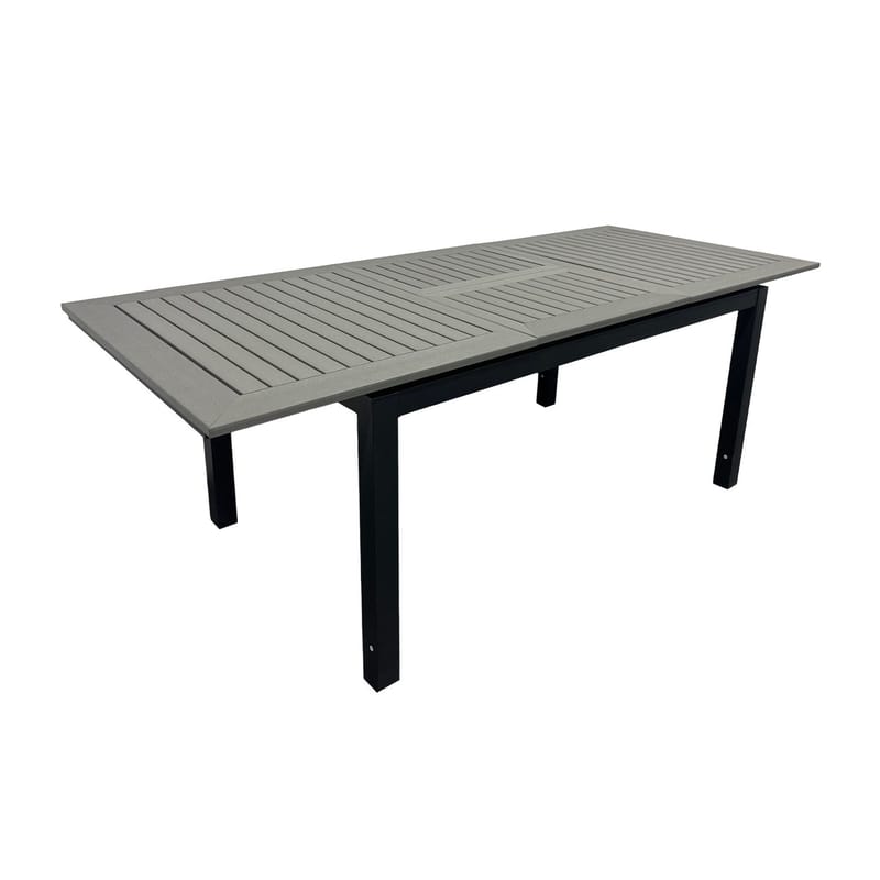 Monaco Uttrekkbart Bord Utendørs 150-250x90 cm - Svart/Grå - Hagemøbler - Hagebord - Spisebord ute
