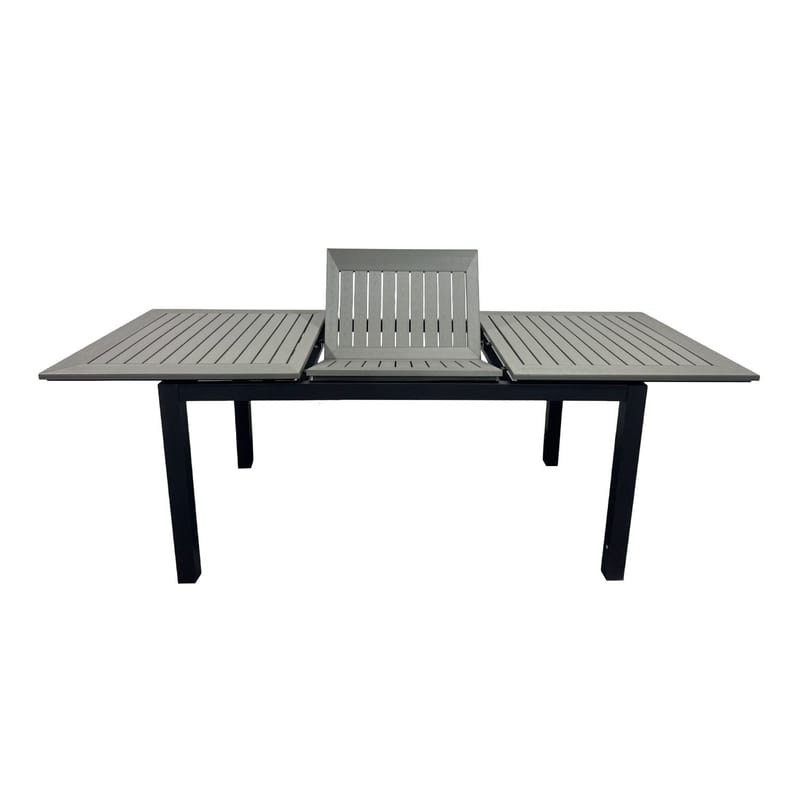 Monaco Uttrekkbart Bord Utendørs 150-250x90 cm - Svart/Grå - Hagemøbler - Hagebord - Spisebord ute
