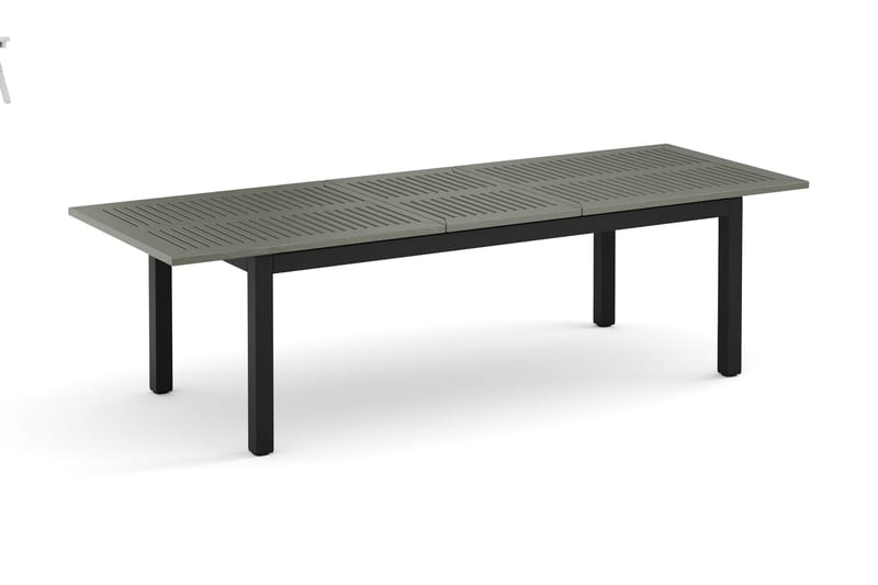Monaco Uttrekkbart Bord Utendørs 210/310x90 cm - Svart/Grå - Hagemøbler - Hagebord - Spisebord ute