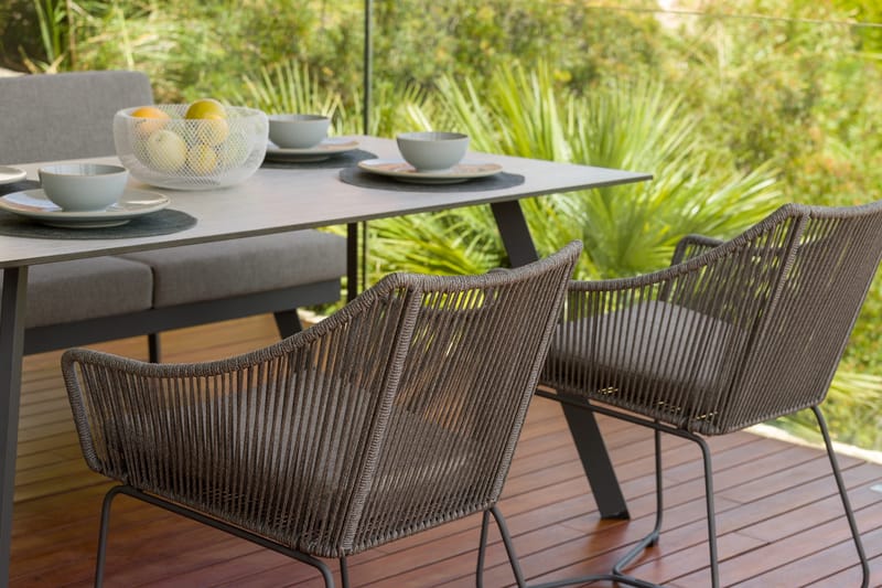 OPAL Bord Rektangulært 160 cm - Grå - Hagemøbler - Hagebord - Spisebord ute