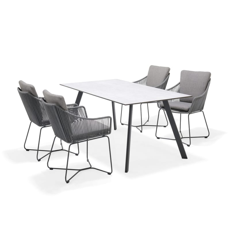 OPAL Bord Rektangulært 160 cm - Grå - Hagemøbler - Hagebord - Spisebord ute