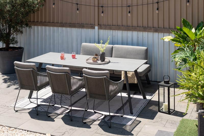 OPAL Utebord Rektangulært 220 cm - Grå - Hagemøbler - Hagebord - Spisebord ute