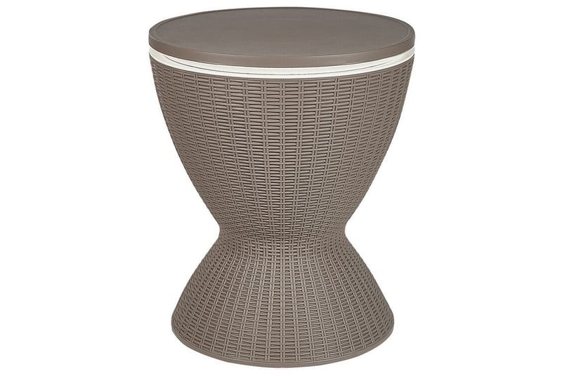 Ostuni Avlastningsbord Utendørs 49 cm Rund - Beige - Hagemøbler - Hagebord - Avlastningsbord & brettbord