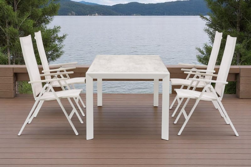 Palermo Hagebord 200×90 cm - Grå/Beige - Hagemøbler - Hagebord - Spisebord ute