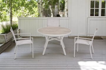 Palermo Utebord Rund Ø110 cm - Grå/Beige - Hagemøbler - Hagebord - Spisebord ute