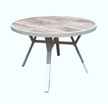 Palermo Utebord Rund Ø110 cm - Grå/Beige - Hagemøbler - Hagebord - Spisebord ute