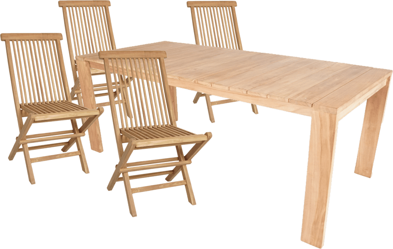 Palu Spisebord Utendørs 210×90 cm - Naturlig Farge - Hagemøbler - Hagebord - Spisebord ute