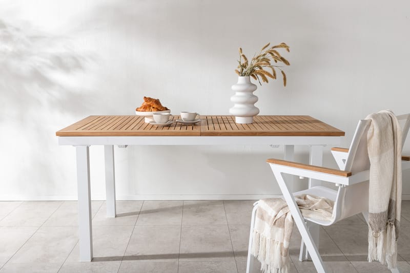 Panama Forlengningsbart Spisebord 160-240 cm Brun/Hvit - Venture Home - Spisebord ute