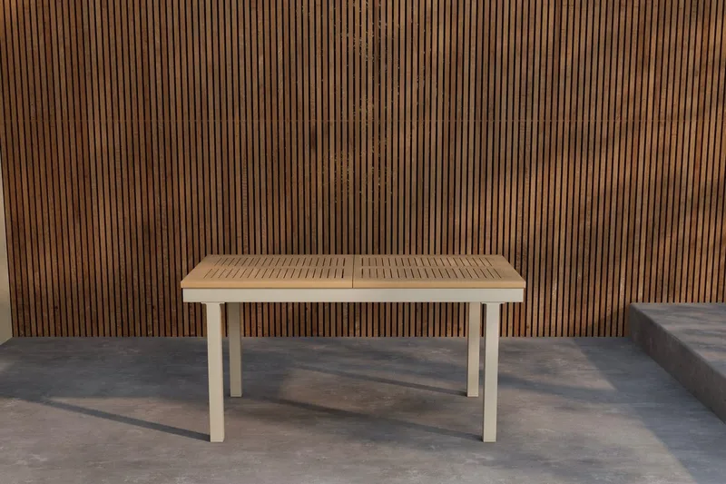 Panama rektangulært spisebord 160 cm utendørs, Natur