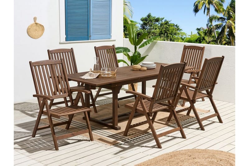 Paolo Spisebord 90x160 cm - Mørkebrun - Hagemøbler - Hagebord - Spisebord ute