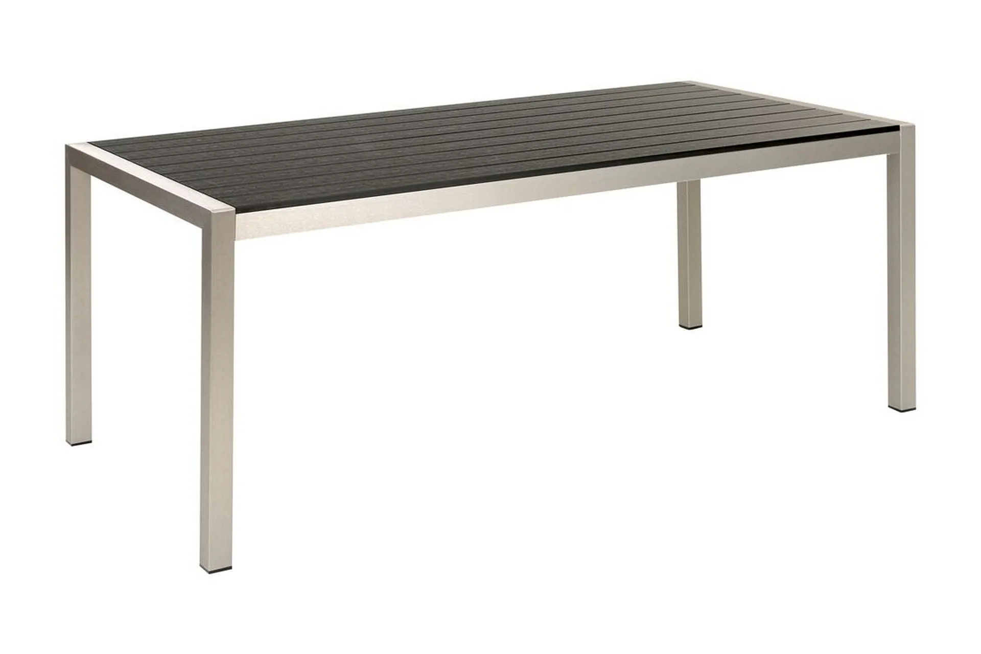 Pereta Spisebord 180x90 cm - Svart/Sølv