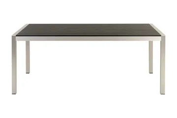 Pereta Spisebord 180x90 cm - Svart/Sølv - Hagemøbler - Hagebord - Spisebord ute