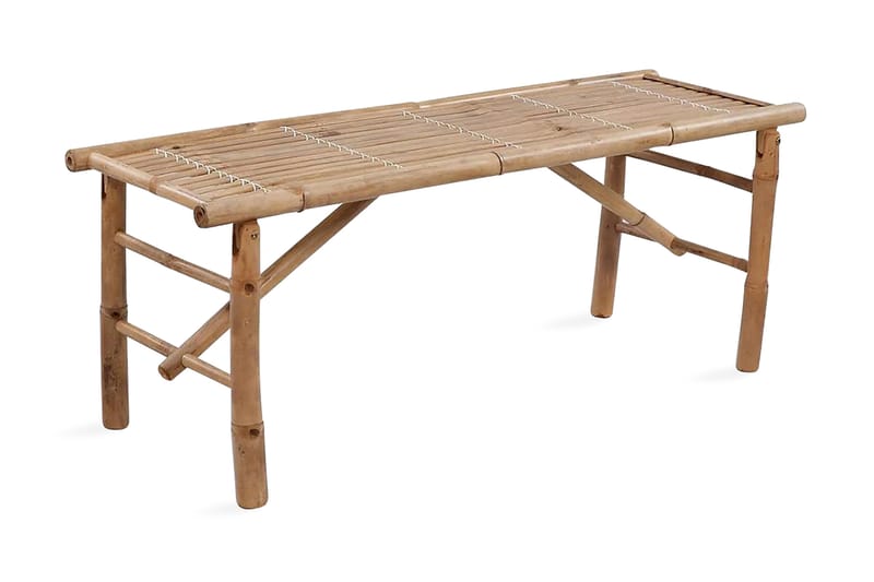Ølbord med 2 benker 100 cm bambus - Bambus - Hagemøbler - Hagebord - Piknikbord