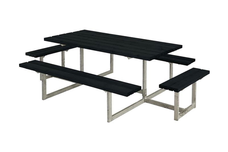 Basic bord- og benkesett komplett med 2 påbygginger - Hagemøbler - Hagebord - Piknikbord