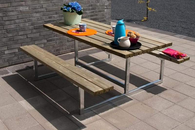 Basic bord- og benkesett lengde 177 cm - Hagemøbler - Hagebord - Piknikbord