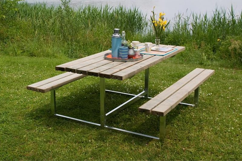 Basic bord- og benkesett lengde 177 cm - Hagemøbler - Hagebord - Piknikbord