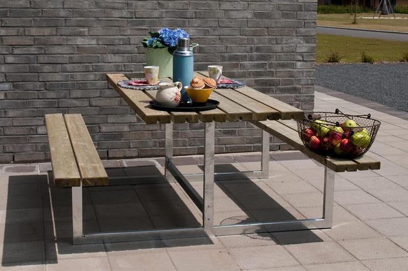 Basic bord- og benkesett lengde 177 cm - Hagemøbler - Hagebord - Piknikbord