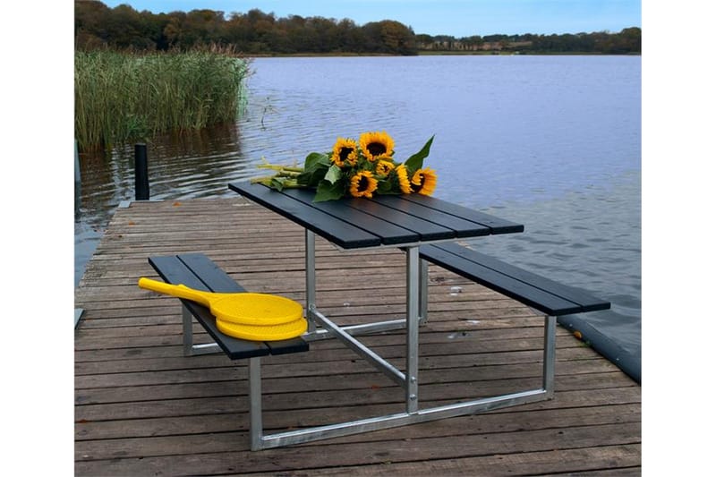 Basic bord- og benkesett til barn - Svart - Hagemøbler - Hagebord - Piknikbord