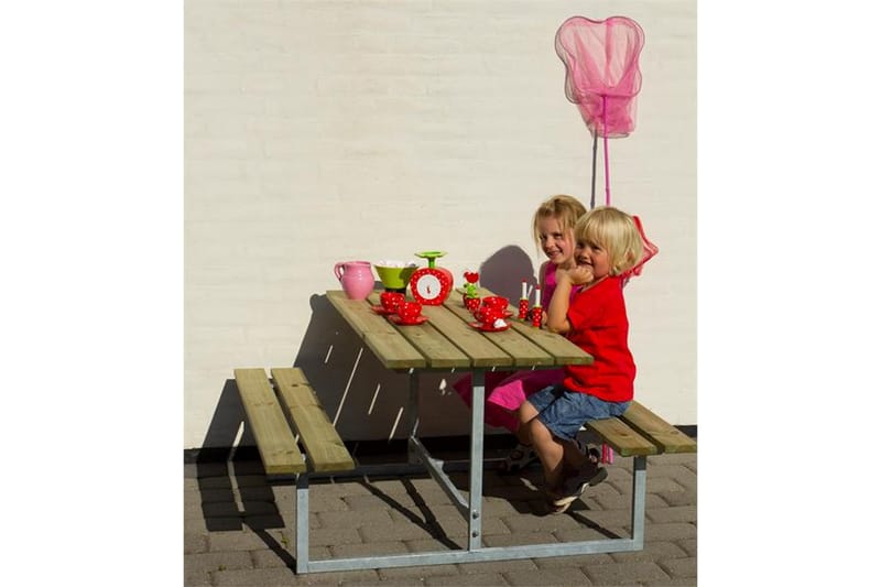 Basic bord- og benkesett til barn trykkimpregnert - Hagemøbler - Hagebord - Piknikbord